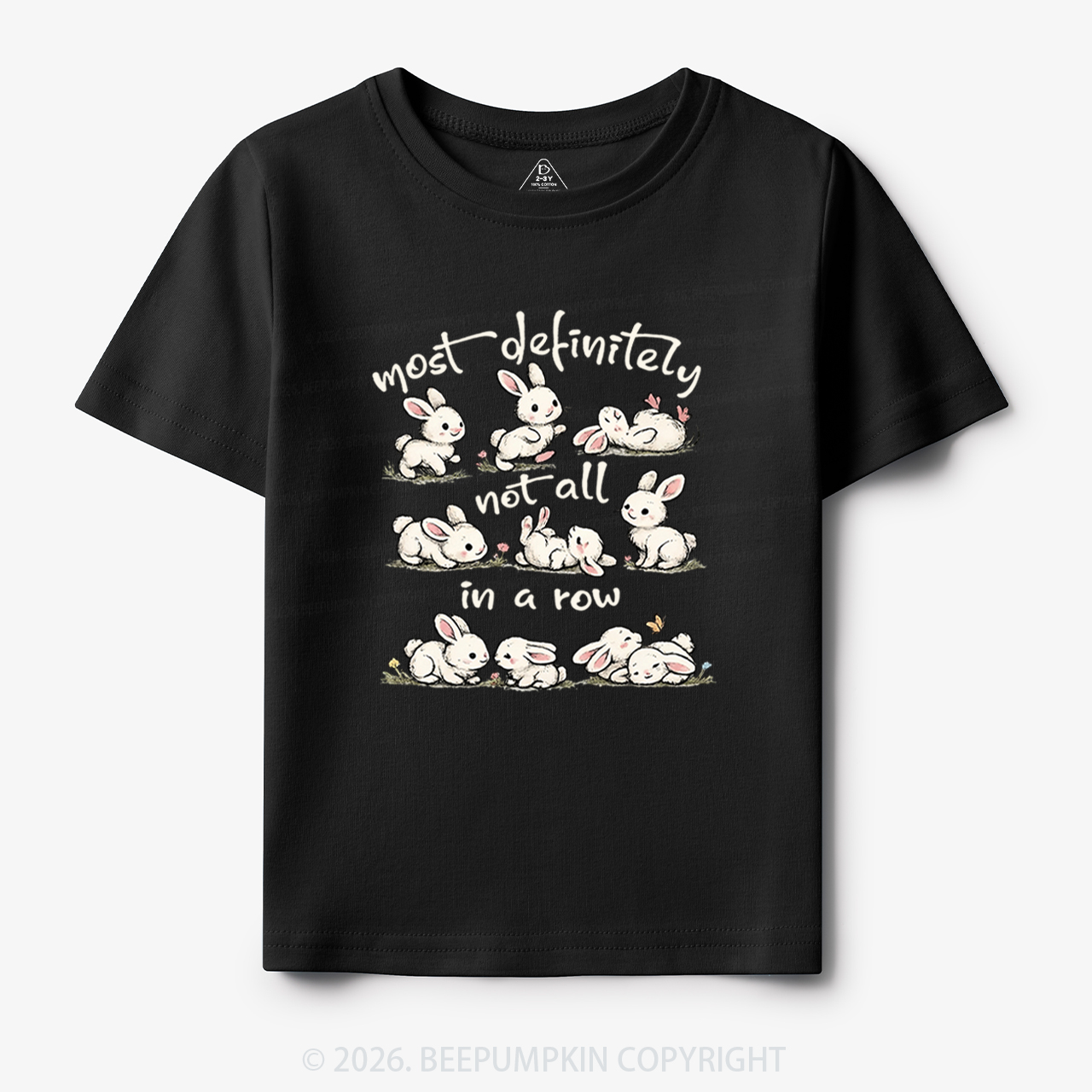 Funny Bunnies Not All In a Row Sarcastic Toddler&Kid's Tees