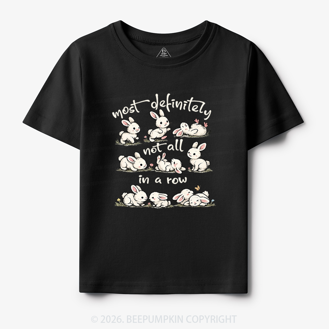 Funny Bunnies Not All In a Row Sarcastic Toddler&Kid's Tees