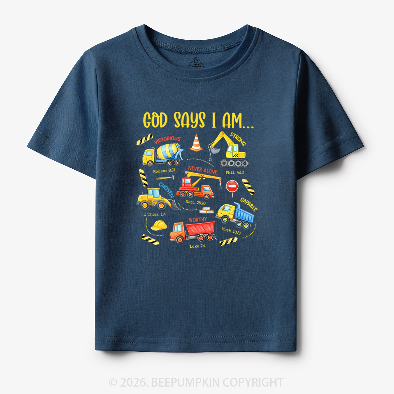 God Says I Am Construction Toddler&Kid's Tees