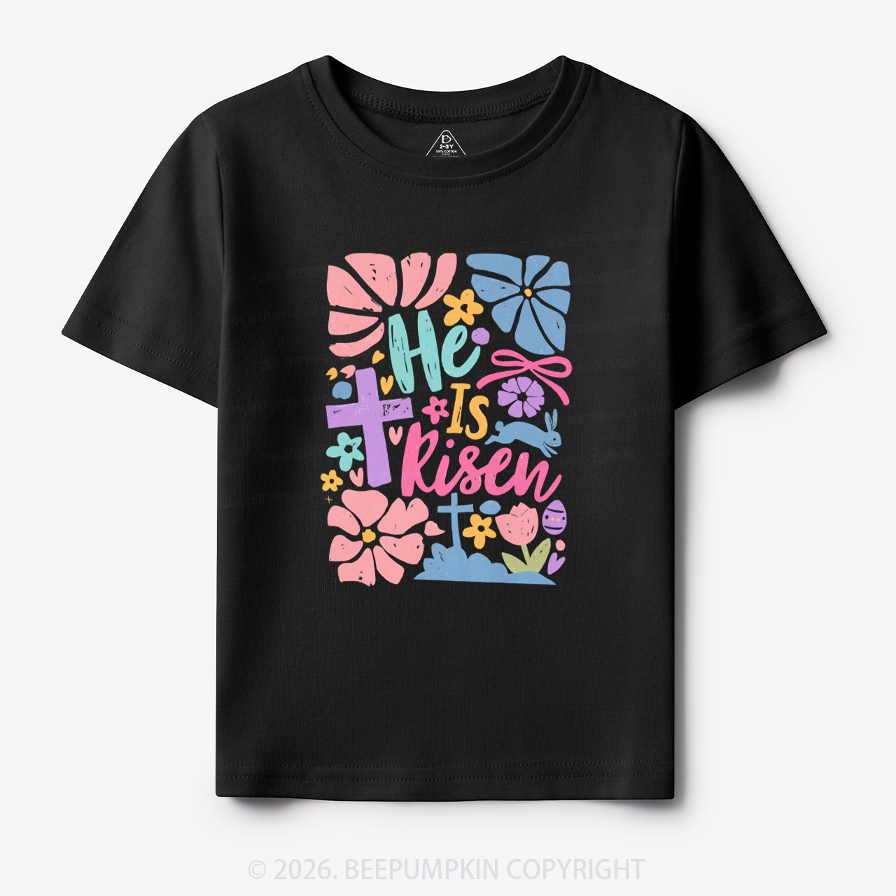 He is Risen Retro Christian Easter Toddler&Kid's Tees