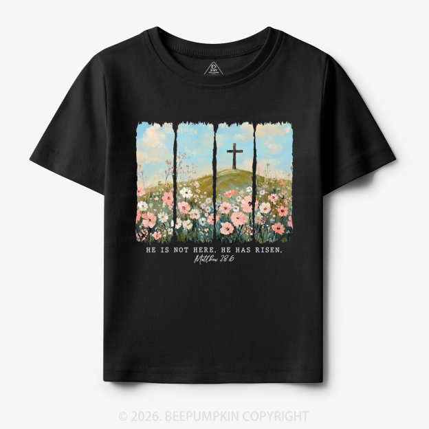He is Risen Wildflower Spring Easter Toddler&Kid's Tees