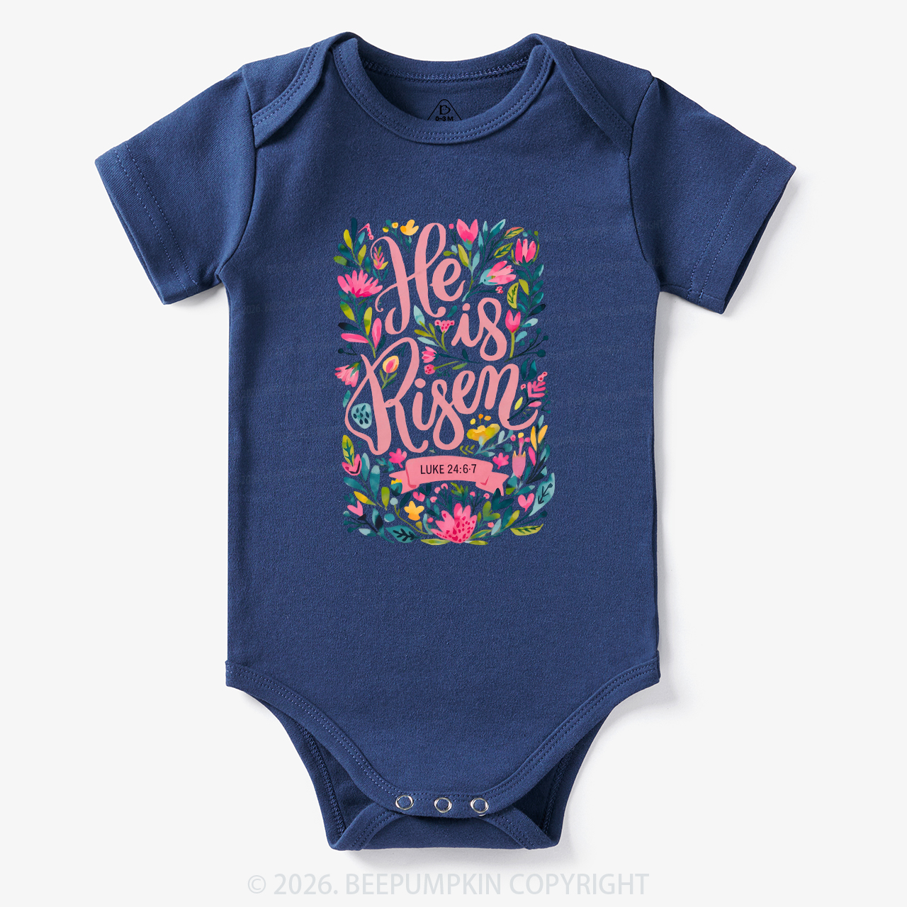 Christian Easter Floral Resurrection Bodysuit