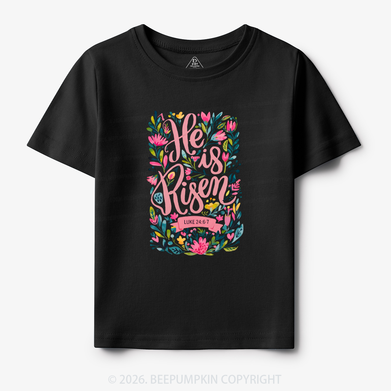 Christian Easter Floral Resurrection Toddler&Kid's Tees