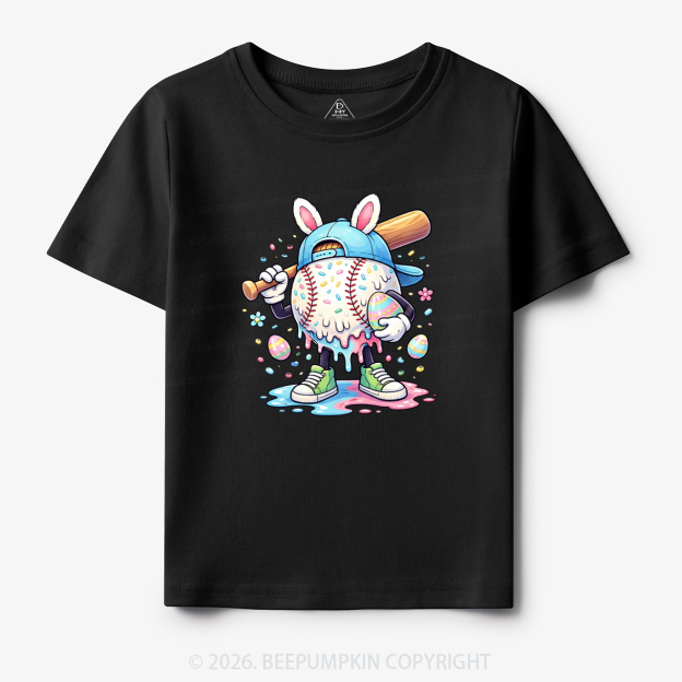Easter Baseball Drip Toddler&Kid's Tees
