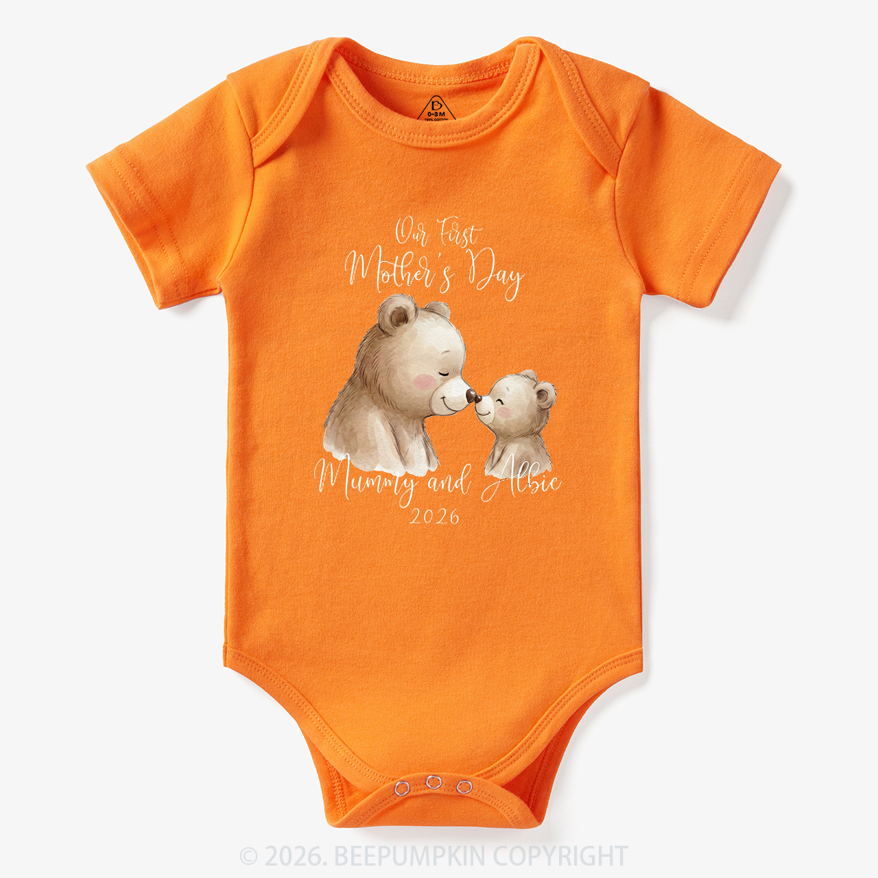 Personalised Teddy Bear First Mother’s Day Bodysuit