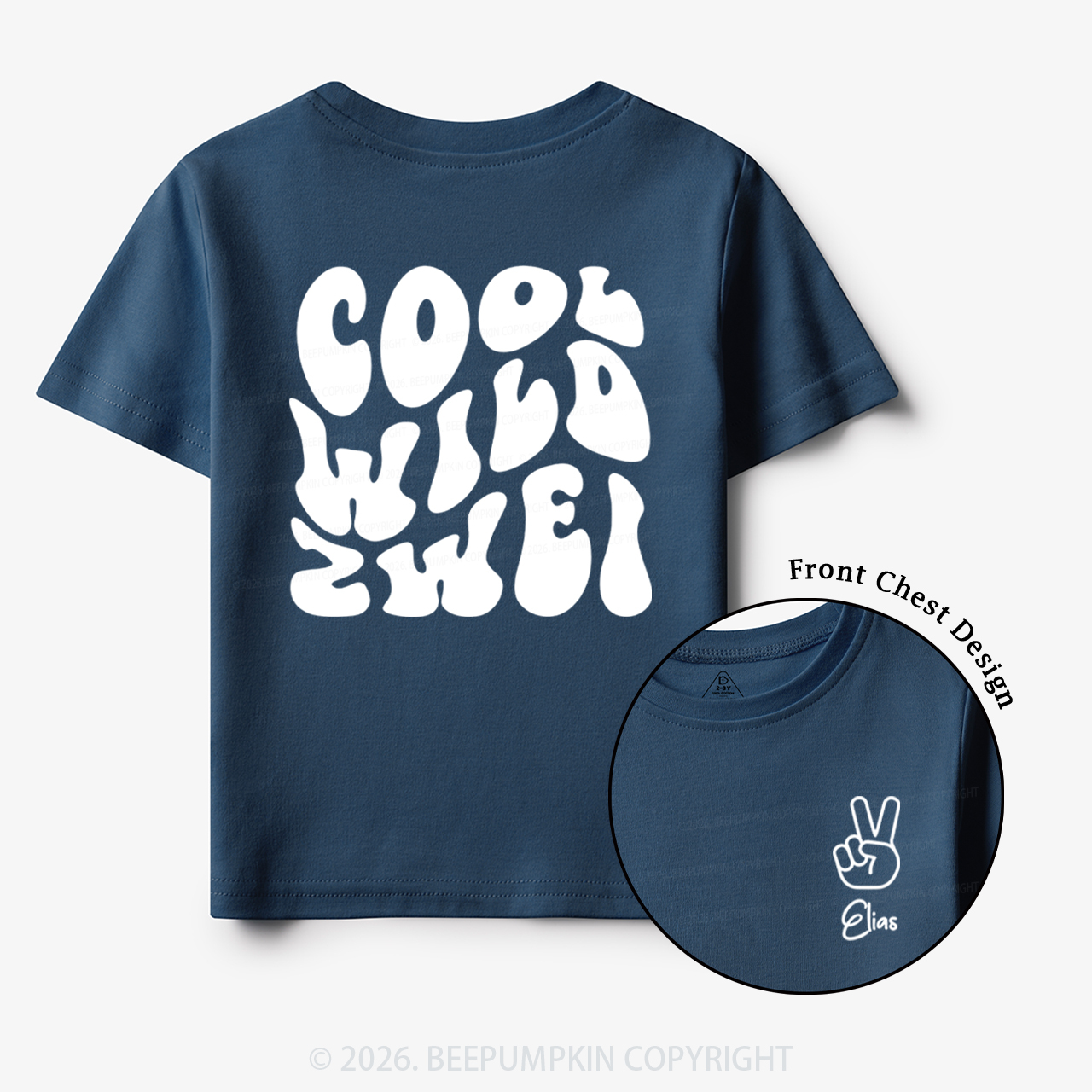 Personalized Birthday Cool Wild Zwei Toddler&Kid's Tees
