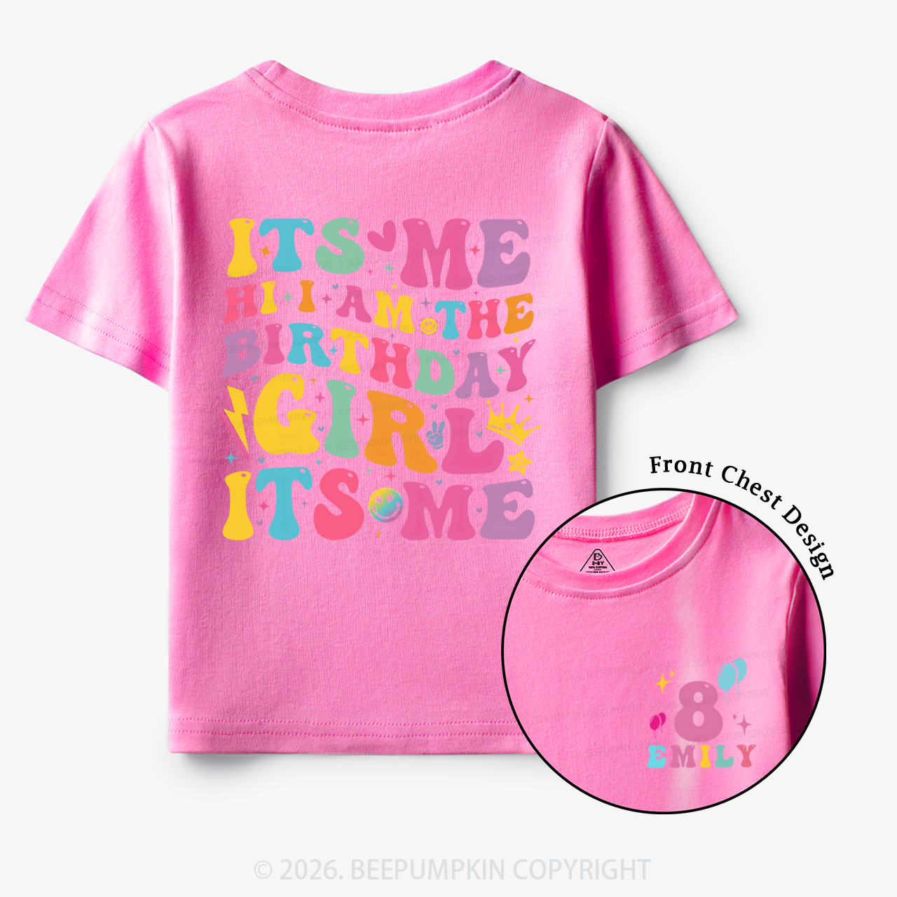 Personalized Birthday It's Me Hi Toddler&Kid's Tees
