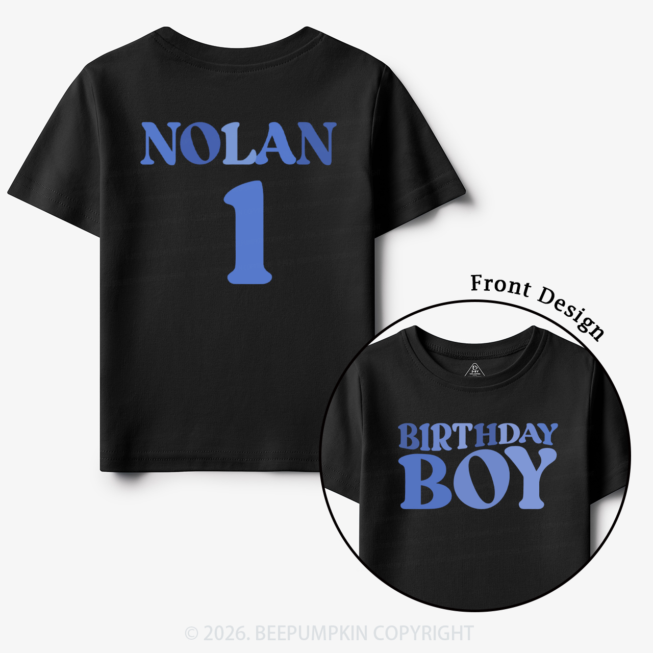 Personalized Name Birthday Boy Toddler&Kid's Tees