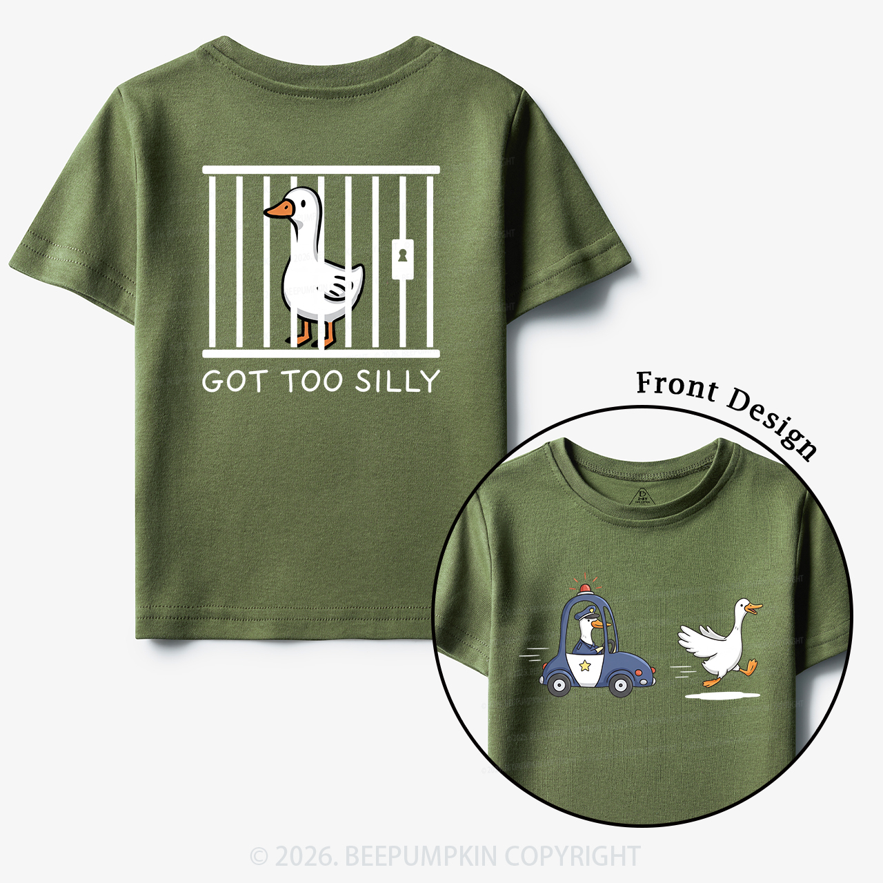 Got Too Silly Funny Goose Toddler&Kid's Tees