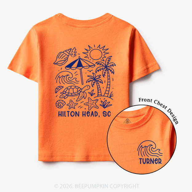 Personalized Name Summer Beach Toddler&Kid's Tees
