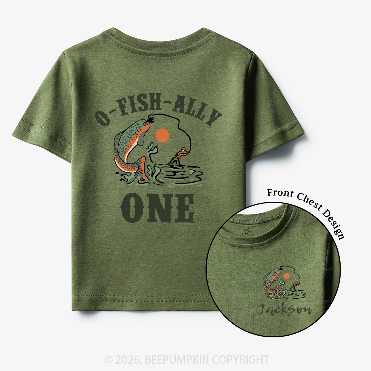 Personalized O-Fish-Ally One Birthday Party Toddler&Kid's Tees