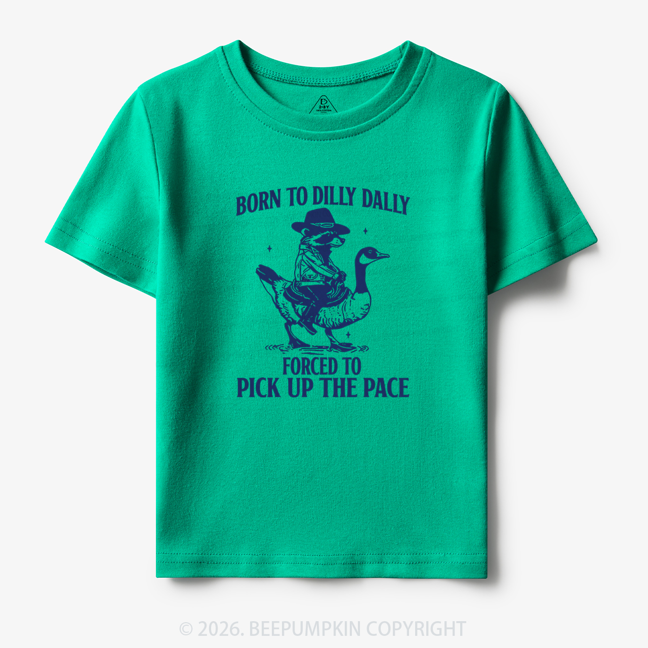Born To Dilly Dally Retro Racoon Goose Toddler&Kid's Tees