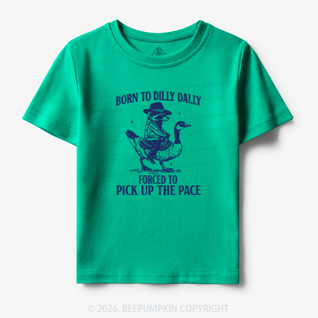 Born To Dilly Dally Retro Racoon Goose Toddler&Kid's Tees