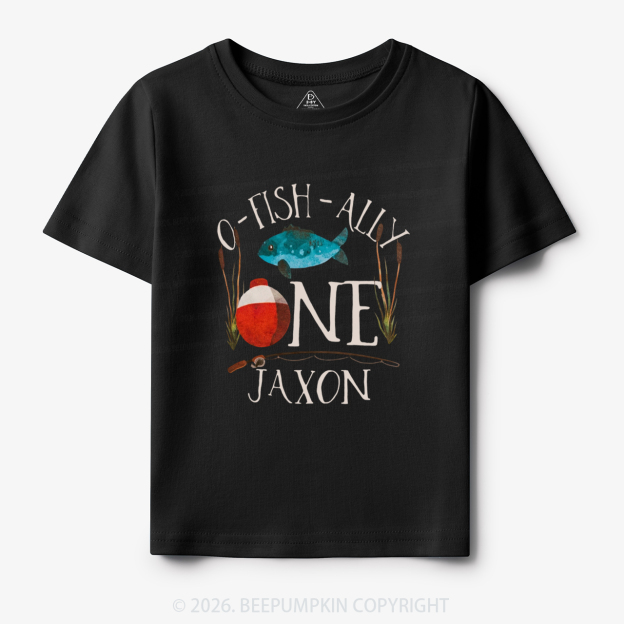 Personalized O-Fish-Ally Fish Birthday Toddler&Kid's Tees