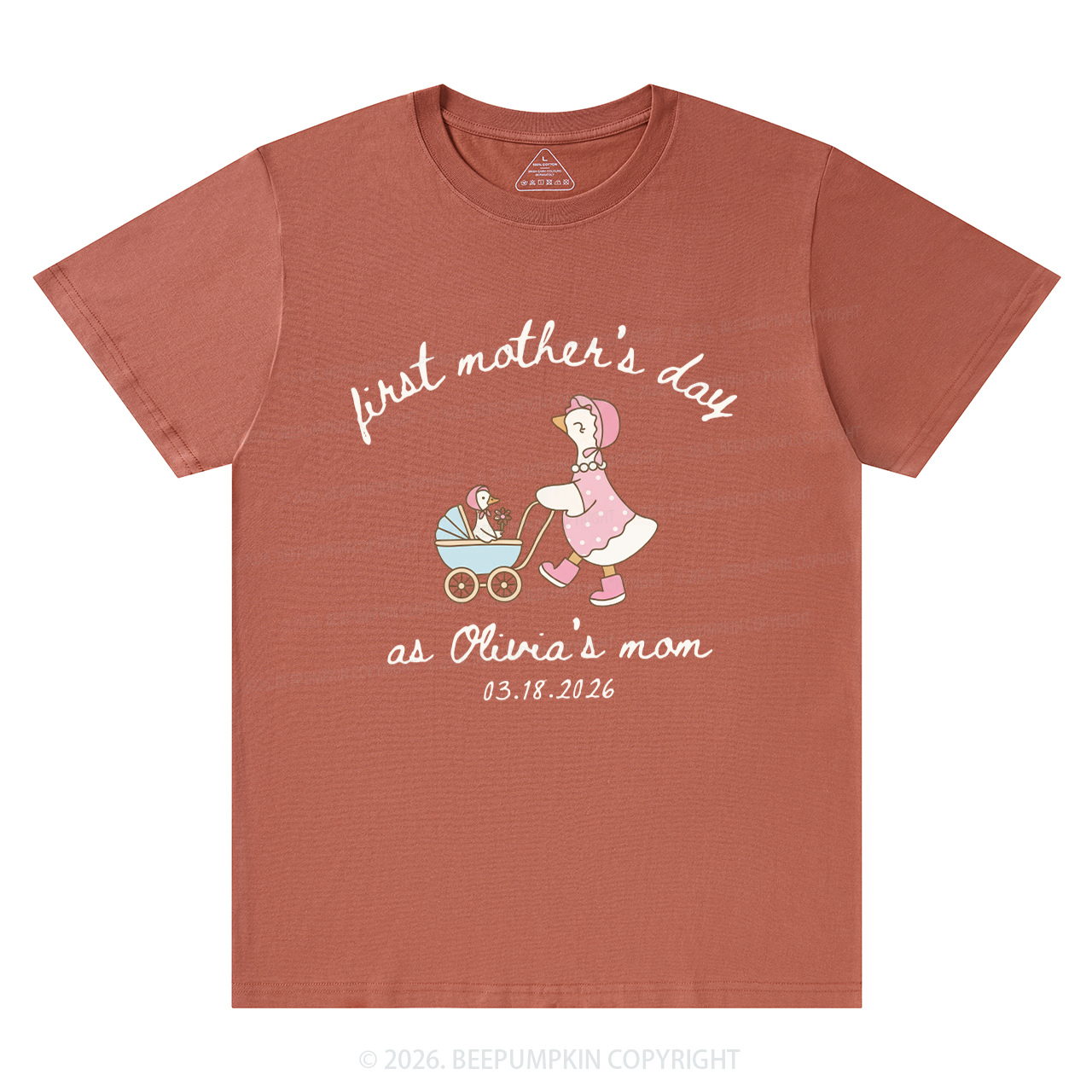 Personalized Goose Mama First Mother's Day T-Shirts