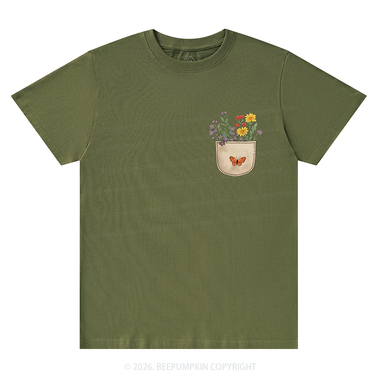 Wild Flowers Pocket T-Shirts