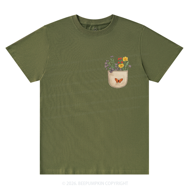 Wild Flowers Pocket T-Shirts