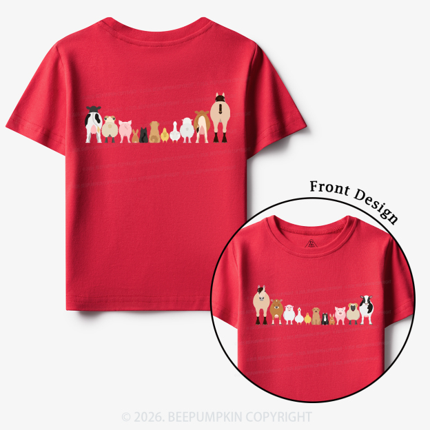 Cute Farm Animals Toddler&Kid's Tees