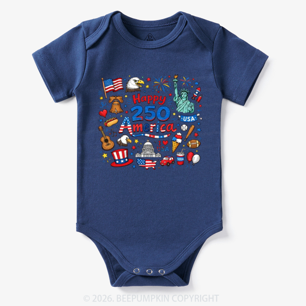 Happy 250 America Bodysuit