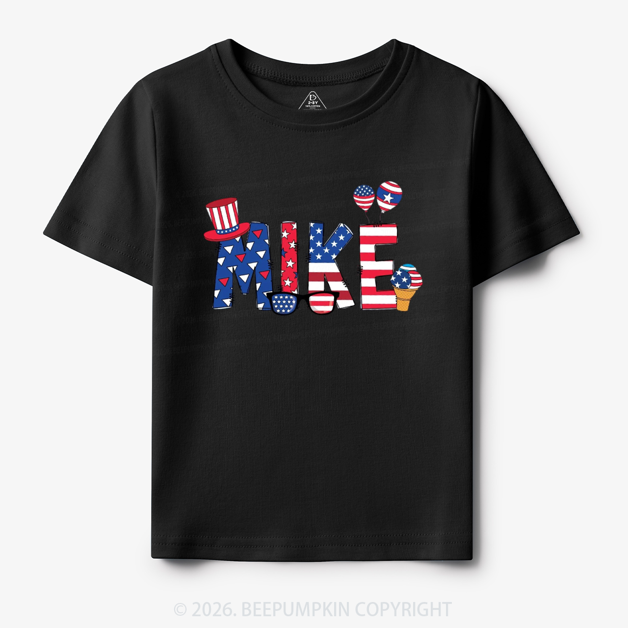 Personalized 4th Of July USA Patriotic Toddler&Kid's Tees