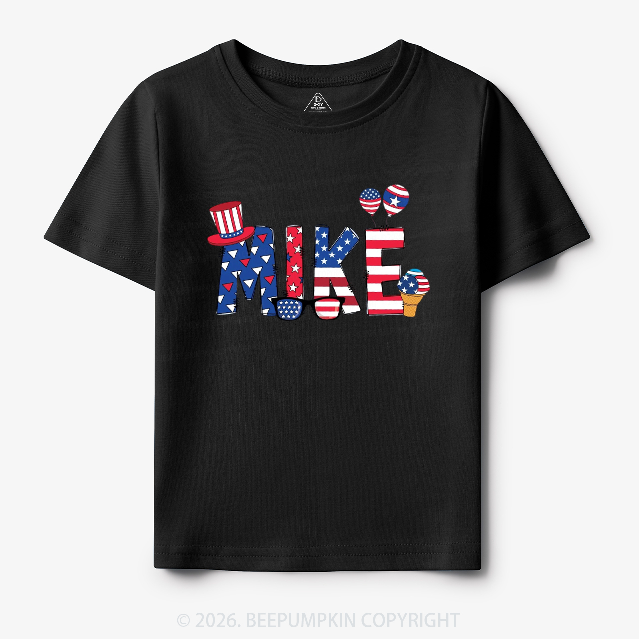 Personalized 4th Of July USA Patriotic Toddler&Kid's Tees
