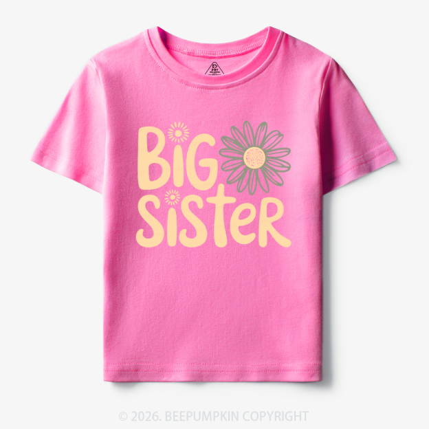 Big Sister Daisy Boho Flower Toddler&Kid's Tees