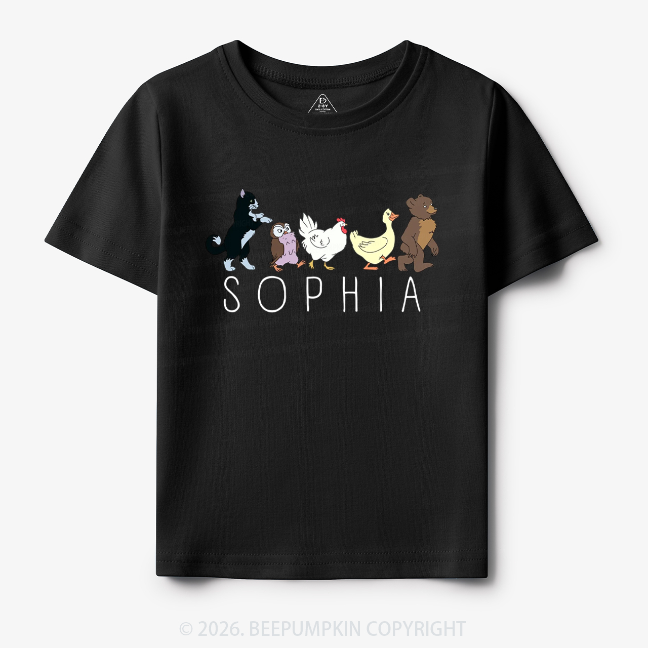 Personalized Cute Animal Friends Toddler&Kid's Tees