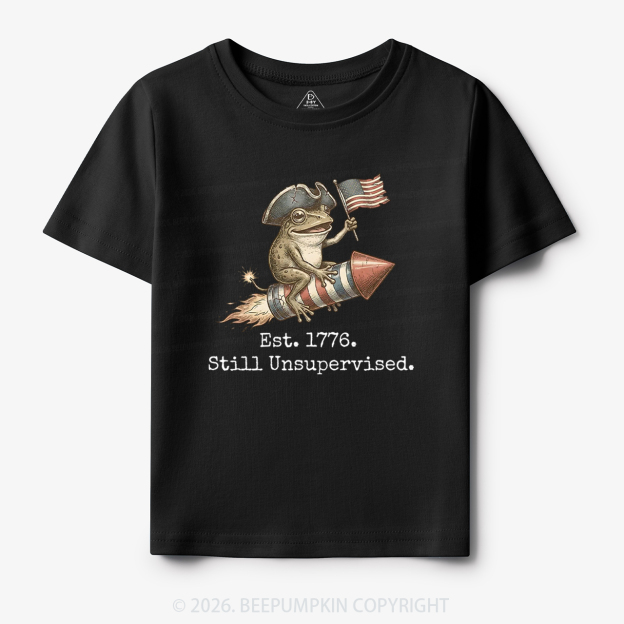 Est 1776 Funny Frog American 250th Anniversary Toddler&Kid's Tees
