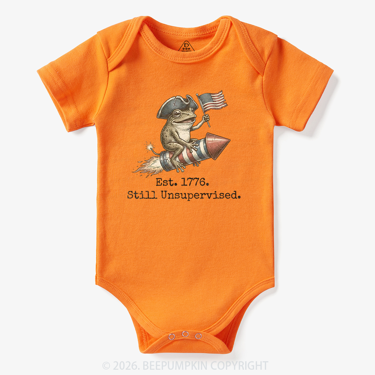Est 1776 Funny Frog  American 250th Anniversary Bodysuit