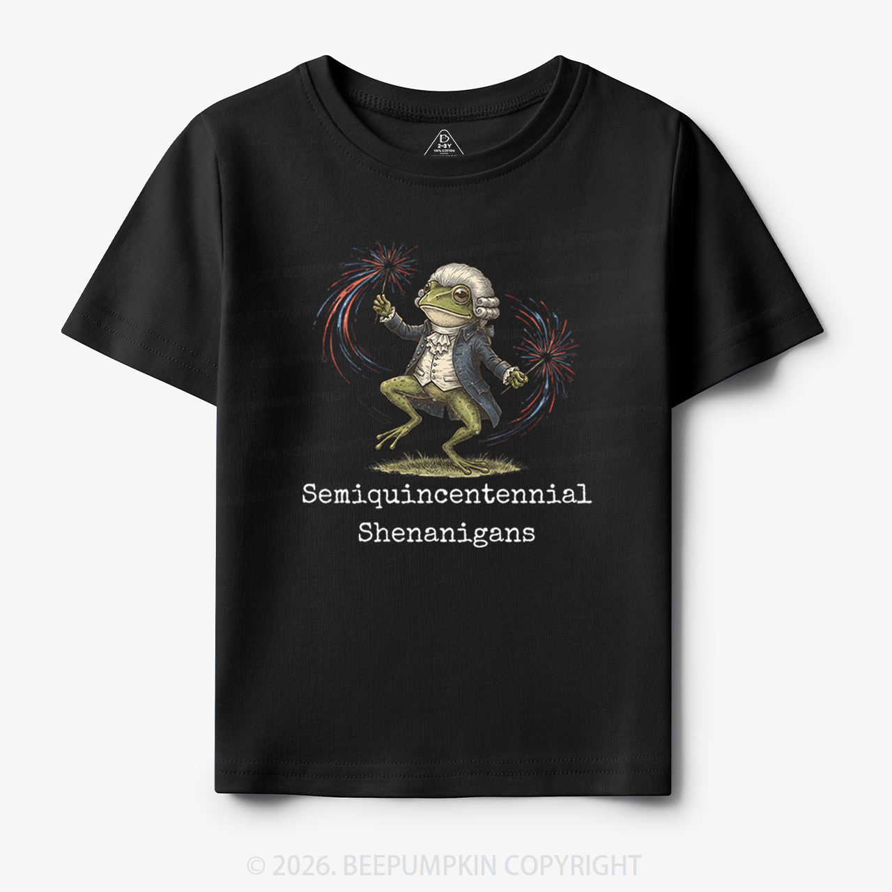 American 250th Anniversary Funny Frog Retro Toddler&Kid's Tees