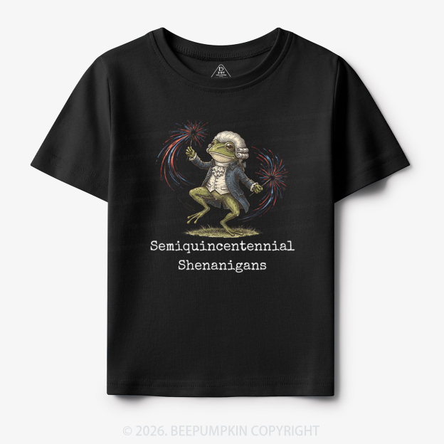 American 250th Anniversary Funny Frog Retro Toddler&Kid's Tees