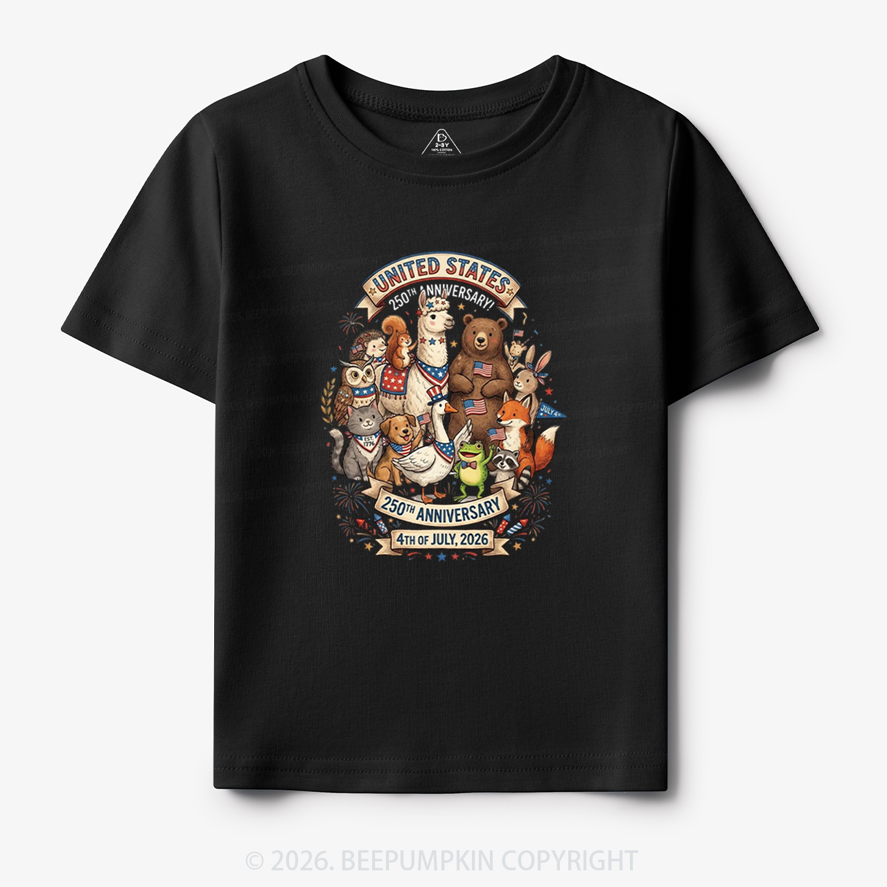 USA 250th Anniversary 4th of July Toddler&Kid's Tees