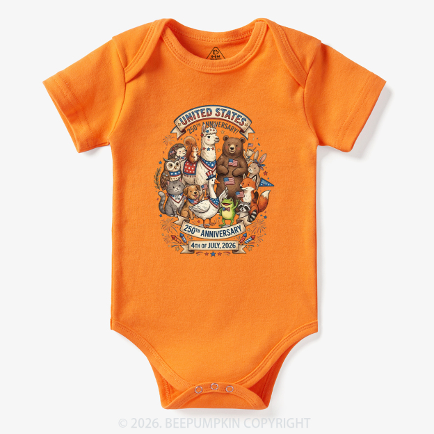 USA 250th Anniversary 4th of July Bodysuit