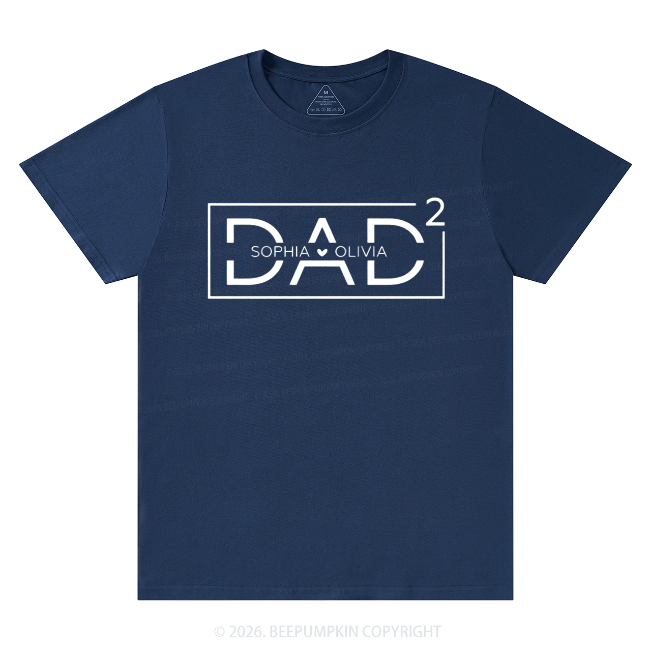 Personalized Dad Squared With Kids Names T-Shirts