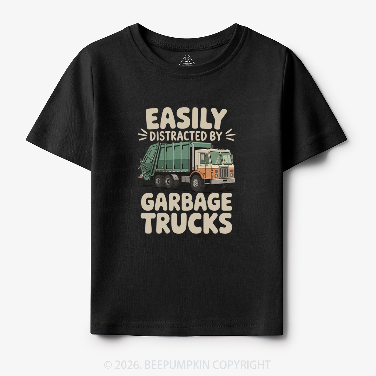 Easily Distracted by Garbage Trucks Toddler&Kid's Tees