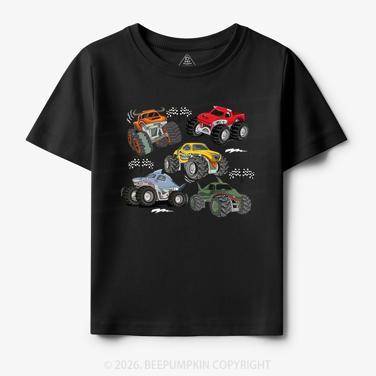 Monster Trucks Race Toddler&Kid's Tees