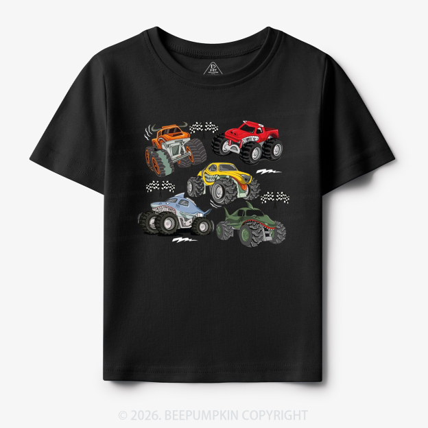 Monster Trucks Race Toddler&Kid's Tees