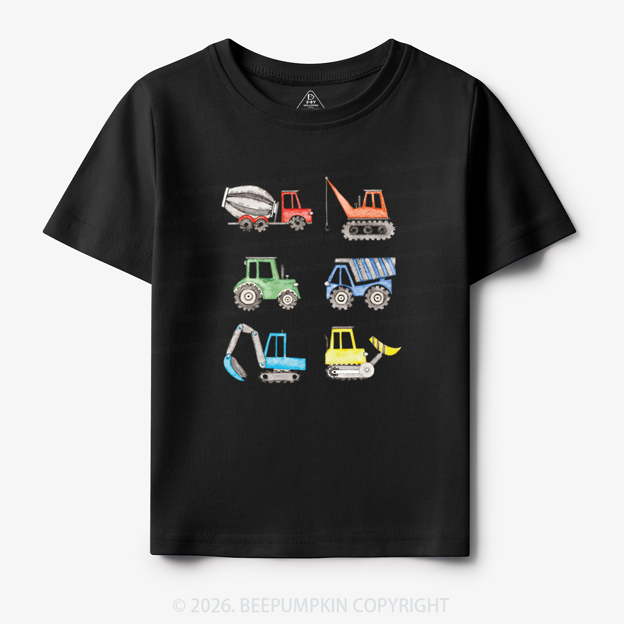 Truck Construction Excavator Toddler&Kid's Tees
