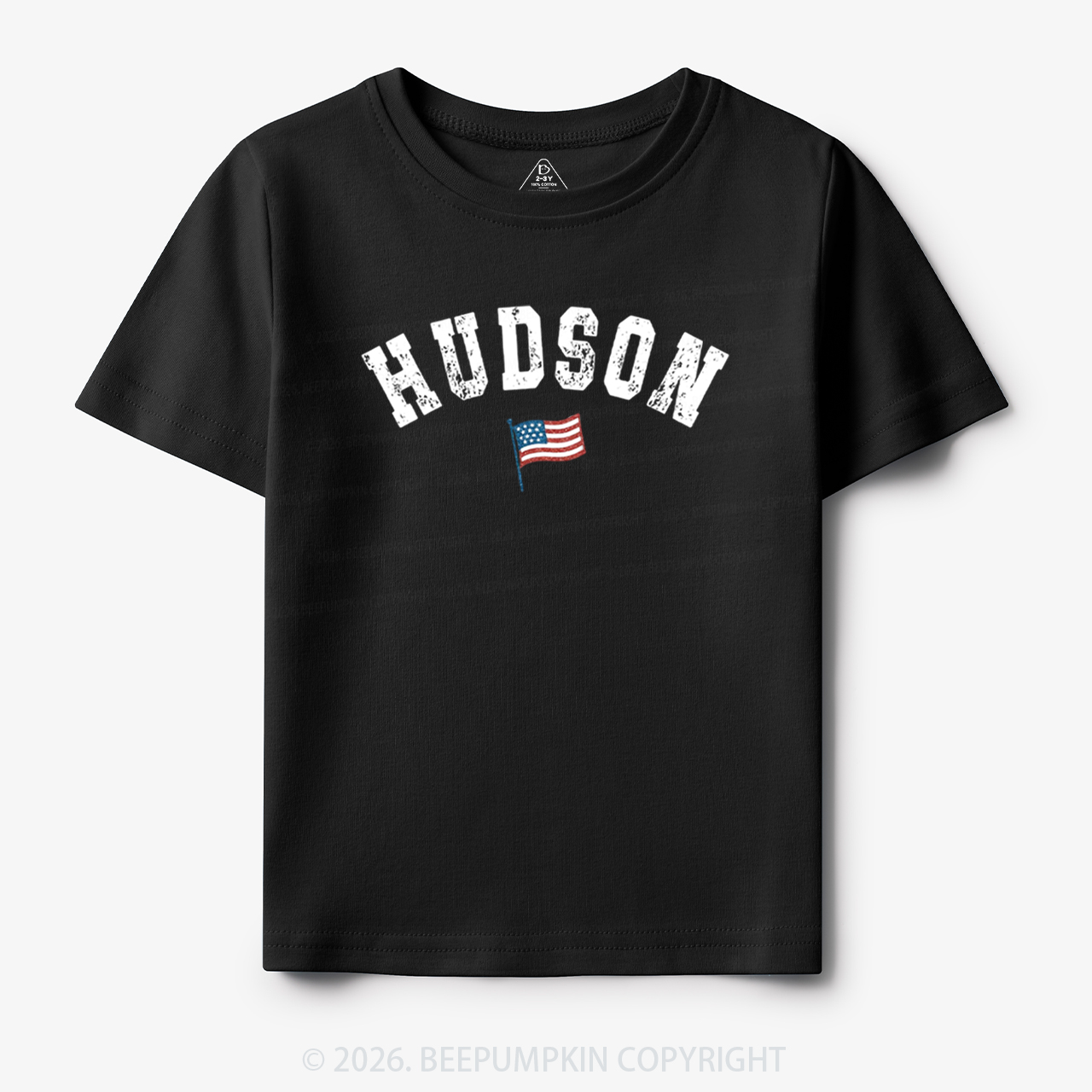 Personalized USA Flag with Name Toddler&Kid's Tees