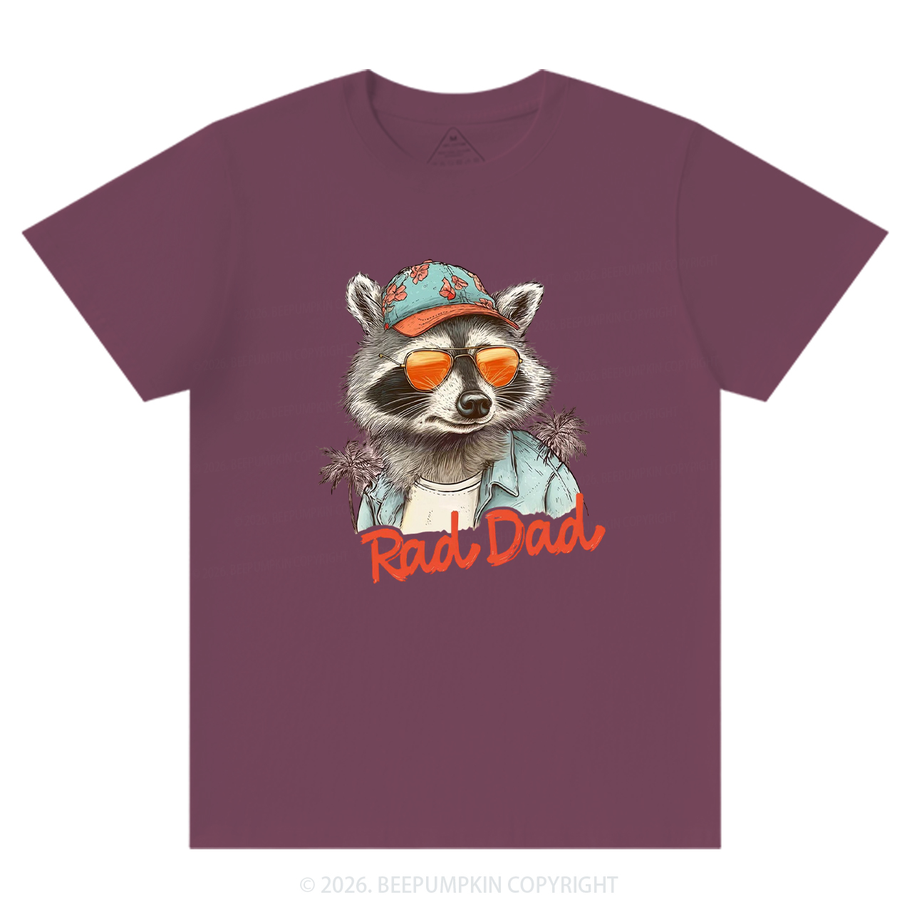 Retro Rad Dad Funny Raccoon T-Shirts