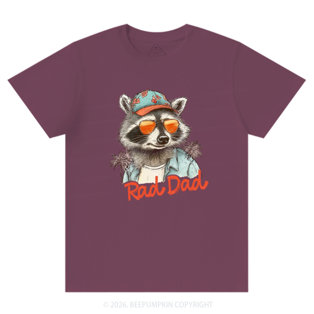 Retro Rad Dad Funny Raccoon T-Shirts