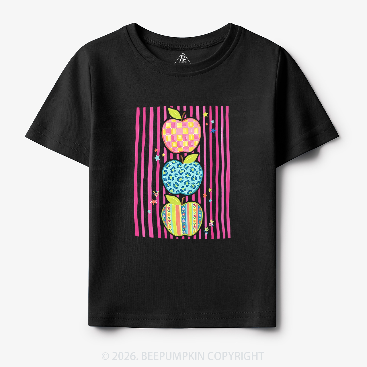 Colorful Apple Back to School Toddler&Kid's Tees