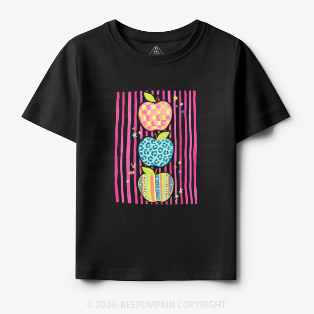 Colorful Apple Back to School Toddler&Kid's Tees