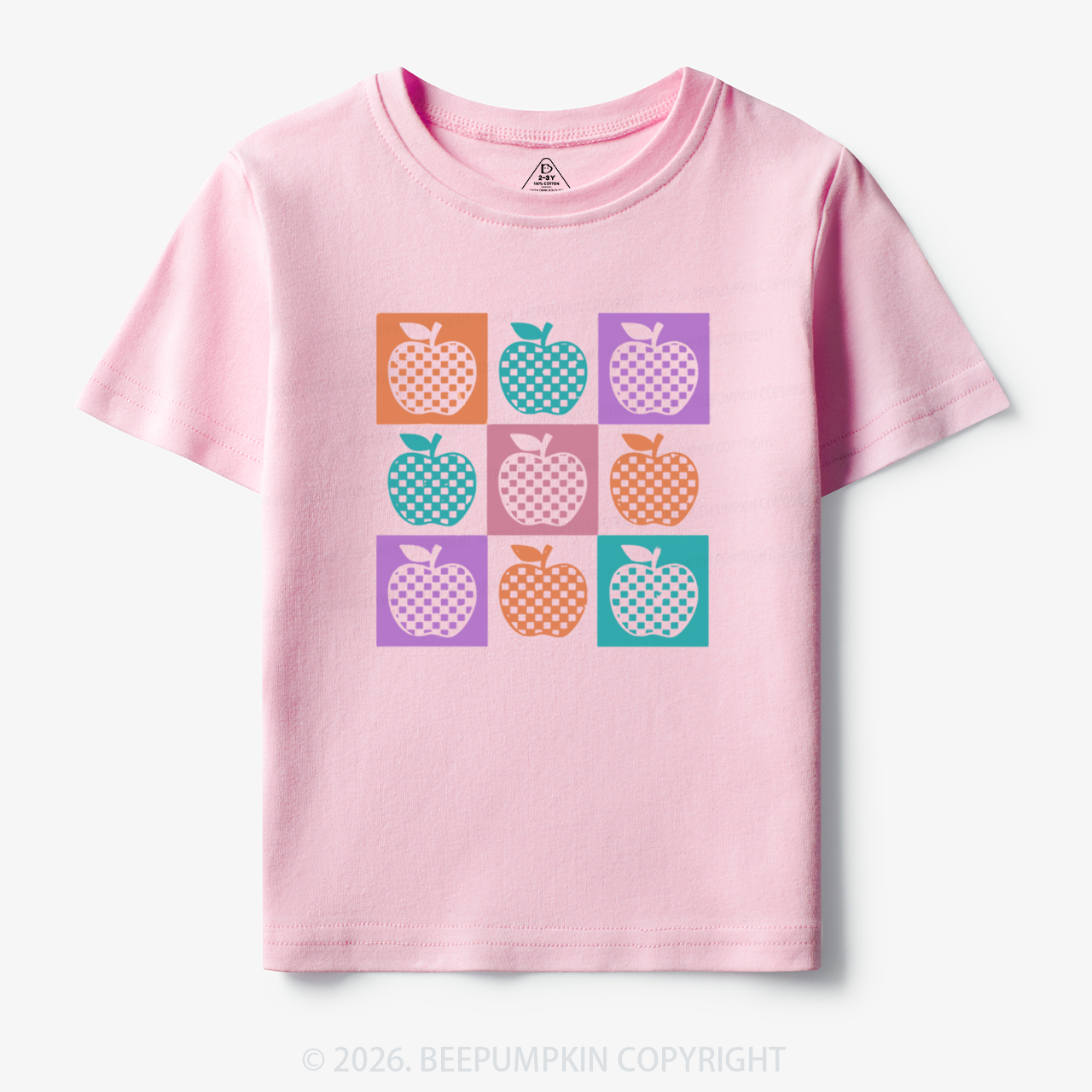 Retro Checkered Apple Toddler&Kid's Tees