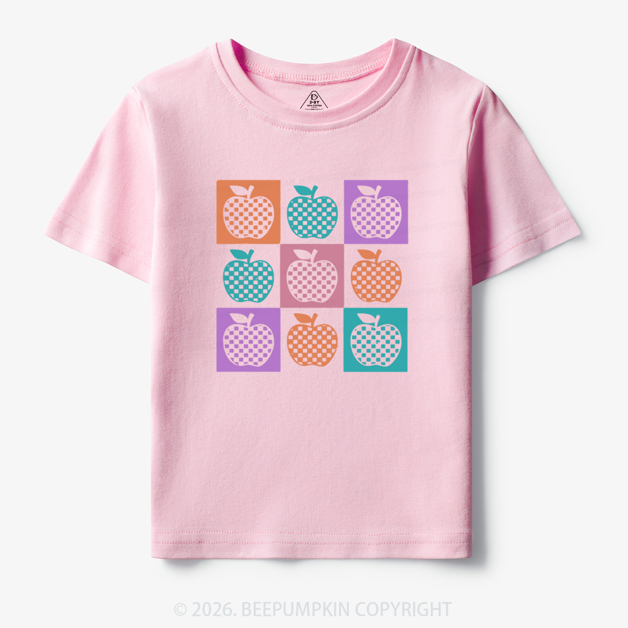 Retro Checkered Apple Toddler&Kid's Tees