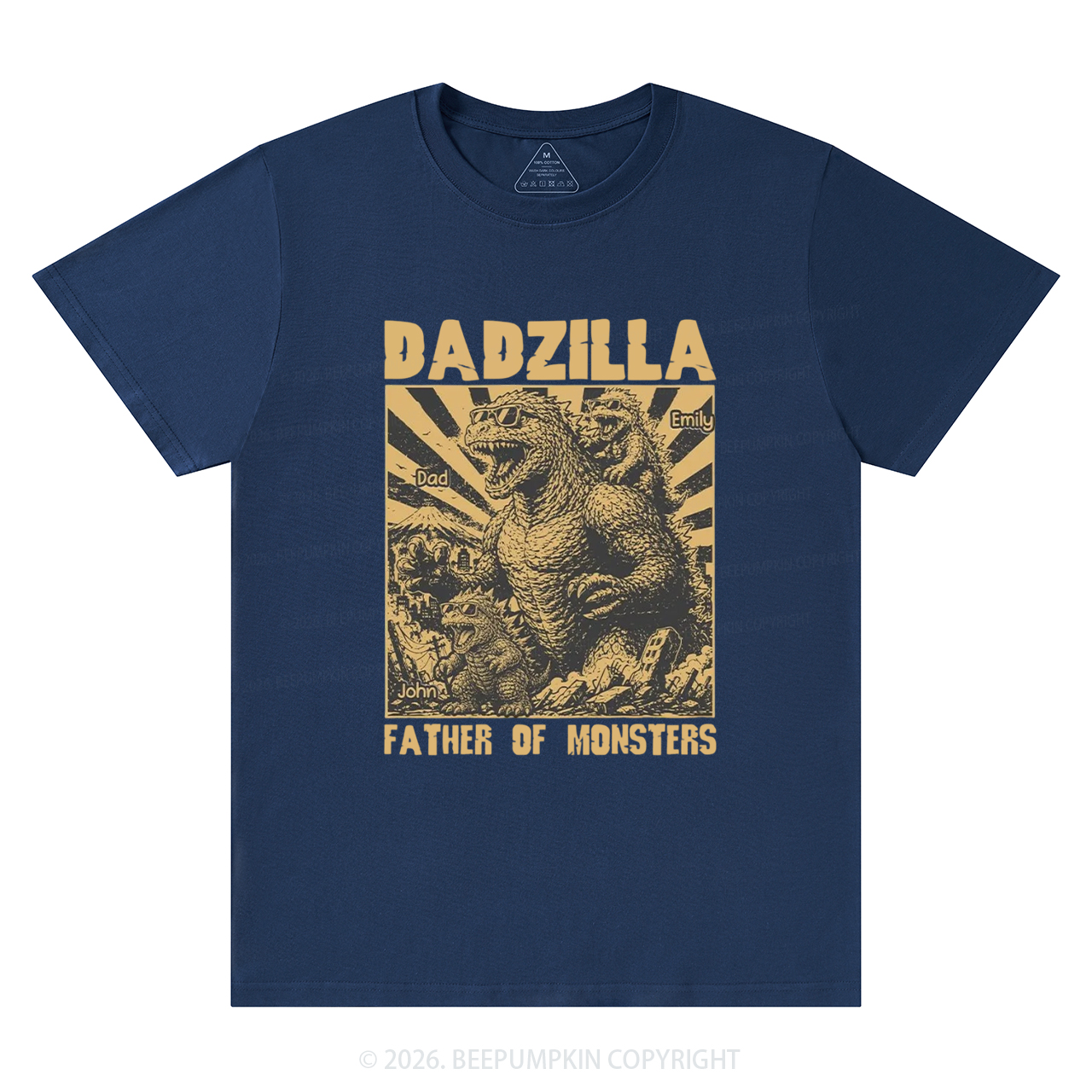 Personalized Dadzilla Father Of Monster T-Shirts