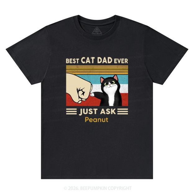 Personalized Best Cat Dad Ever T-Shirts