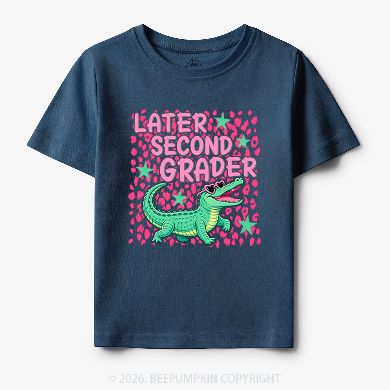 Pink Leopard Print Later Back to School Toddler&Kid's Tees