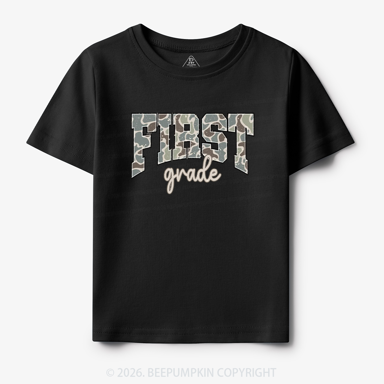 Camo First Grade Back to School Toddler&Kid's Tees