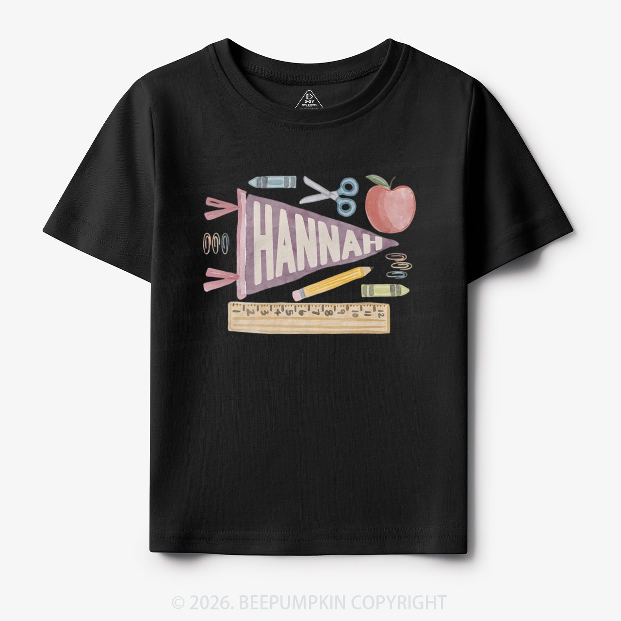 Personalized Name Pennant Back to School Toddler&Kid's Tees